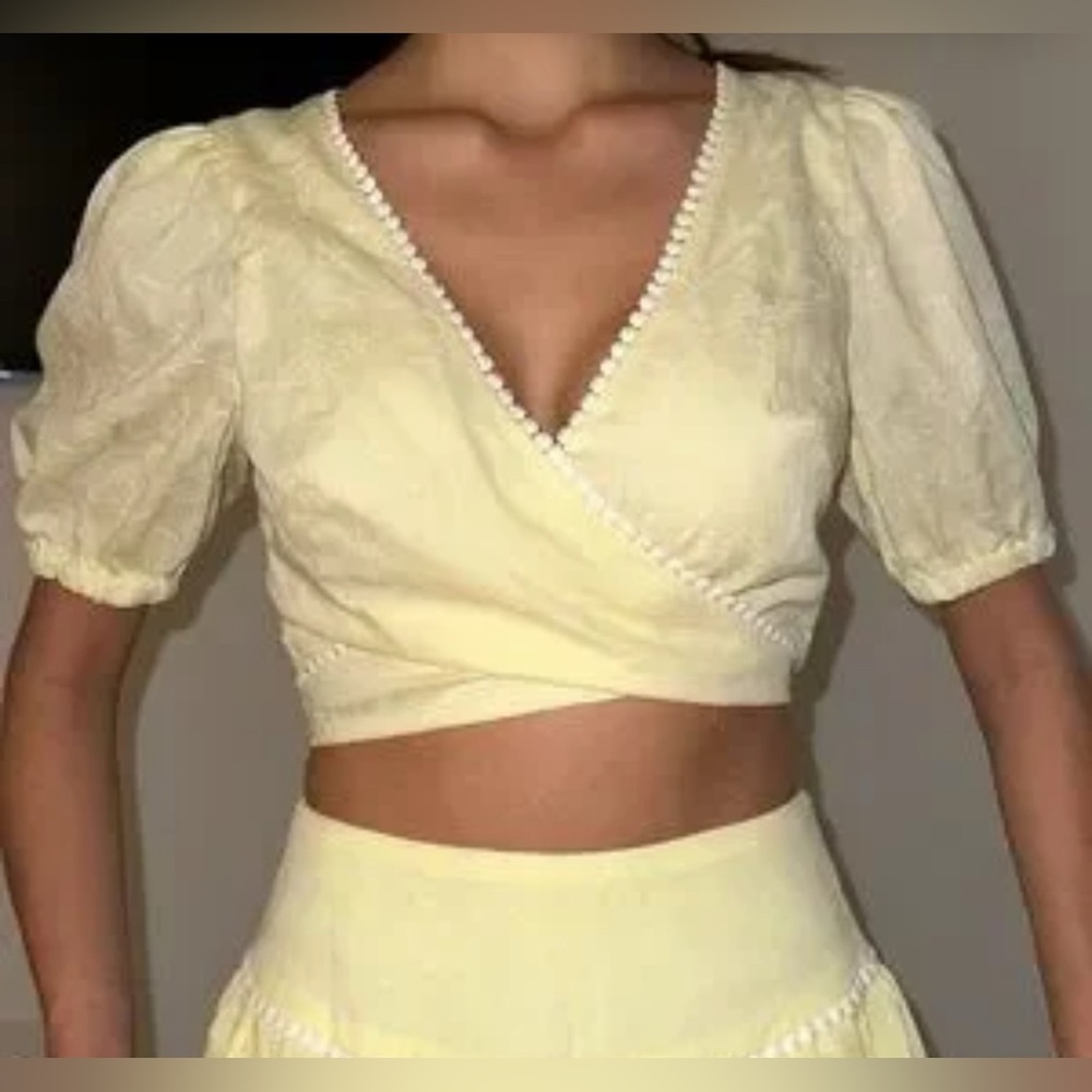 Majorelle‎ Yellow Wrap Top